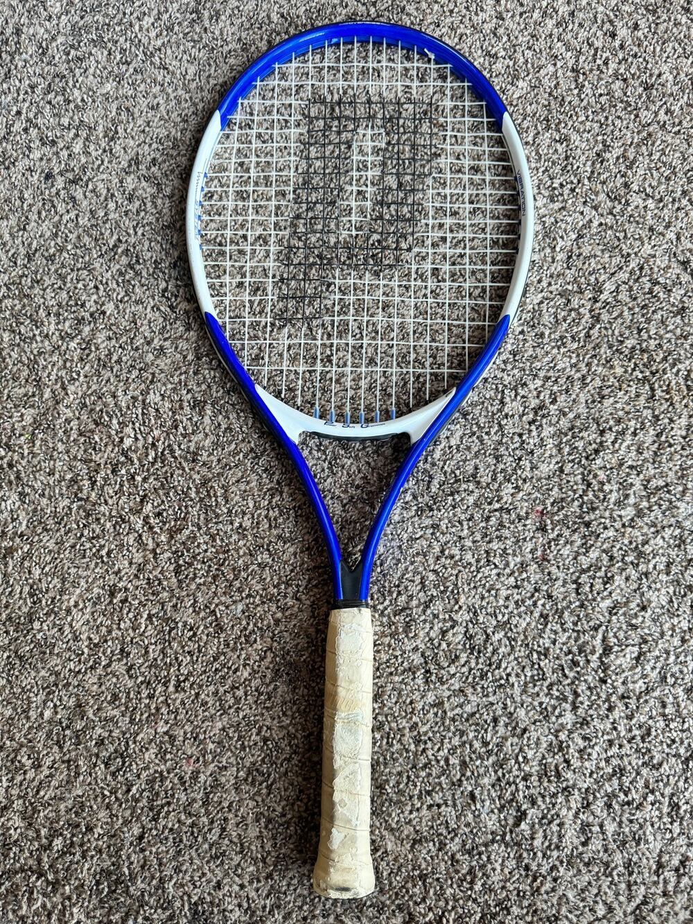 Prince FusionLite Tennis Racquet Blue White Triple Threat System 4 3/8 Grip